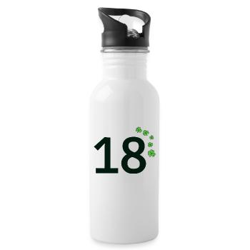 18 - Water bottle with straw - white - Right