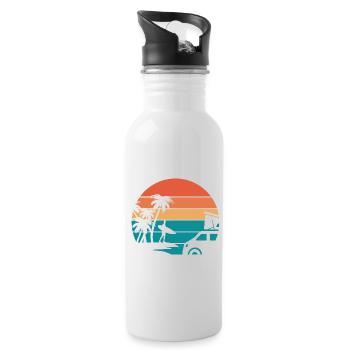 Surfen surfen surfing geschenk sport surf mann frau - Trinkflasche mit integriertem Trinkhalm - Weiß - Rechts