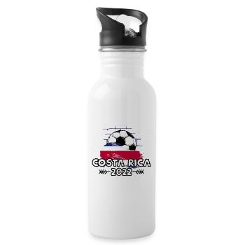 Costa Rica Costa Rica 2022 Fußball - Trinkflasche mit integriertem Trinkhalm - Weiß - Rechts