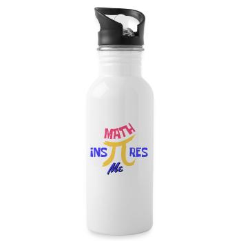 Mathe inspiriert mich Pi Day Mathe Motivationszitat - Trinkflasche mit integriertem Trinkhalm - Weiß - Rechts