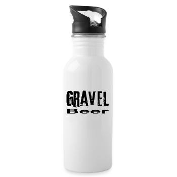 Gravel Beer - Water bottle with straw - white - Right