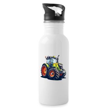 Dorfkind Tracteur agriculteur et agriculteur Gift - Gourde avec paille intégrée - blanc - Droite