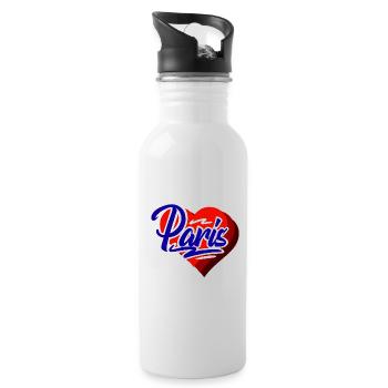 Paris - Water bottle with straw - white - Right