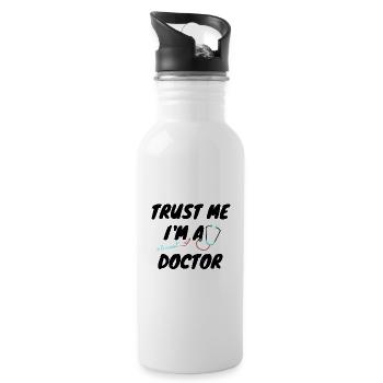 Croyez-moi, je suis un docteur presque ridicule T-shirt - Gourde avec paille intégrée - blanc - Droite