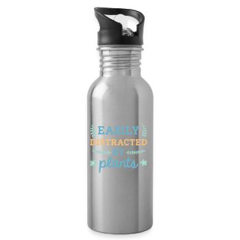 Leicht von Pflanzen ablenken - Trinkflasche mit integriertem Trinkhalm - Lightsilver - Rechts