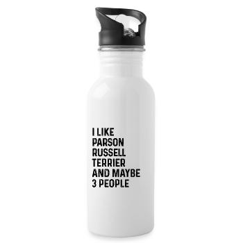 I Like Parson Russell Terrier And Maybe 3 People - Water bottle with straw - white - Right