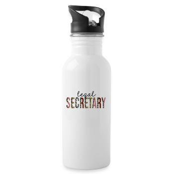 Legal Secretary Leopard Print Lustig - Trinkflasche mit integriertem Trinkhalm - Weiß - Rechts