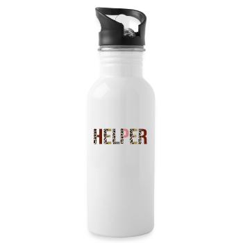 Helfer - Trinkflasche mit integriertem Trinkhalm - Weiß - Rechts