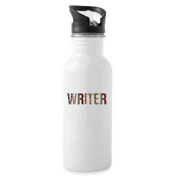 Writer - Water bottle with straw - white - Right