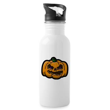 Halloween Pumpkin - Trinkflasche mit integriertem Trinkhalm - Weiß - Rechts