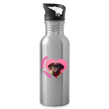 best friend - Trinkflasche mit integriertem Trinkhalm - Lightsilver - Rechts