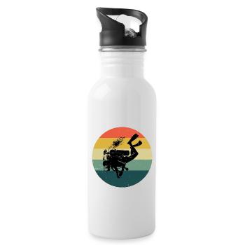 Scuba Diving Diving Men's Free Dive - Water bottle with straw - white - Right