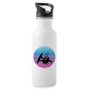 Kitesurf Kitesurf Hommes Femmes Kitesurf - Gourde avec paille intégrée - blanc - Droite