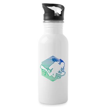 Diving Free Dive Diving Scuba Diver Men - Water bottle with straw - white - Right