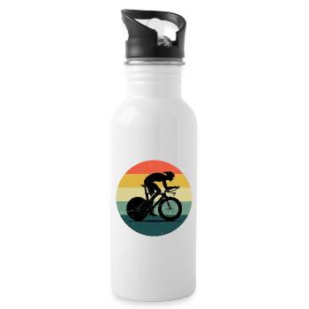 Men's Road Cycling Road Cycling Women's Road Cyclists - Water bottle with straw - white - Right