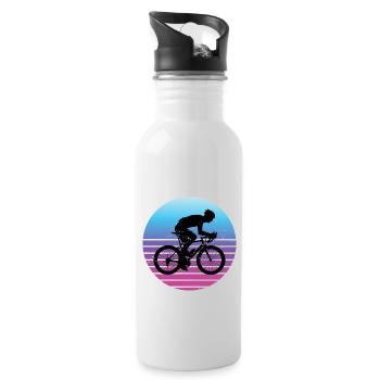 Vélo de route Vélo de route Vélo de route Cyclisme de route Hommes - Gourde avec paille intégrée - blanc - Droite