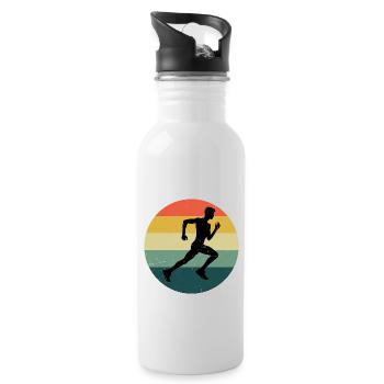 Jogging Running Men Women Jogging Running - Water bottle with straw - white - Right