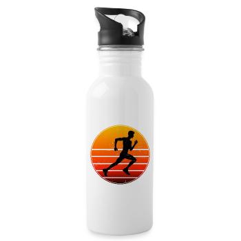 Race Running Fitness Men Jogging Running - Water bottle with straw - white - Right