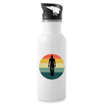 Cycling Velo Mtb Bicycle Cyclist Women - Water bottle with straw - white - Right