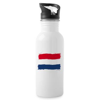 Netherlands - Water bottle with straw - white - Right