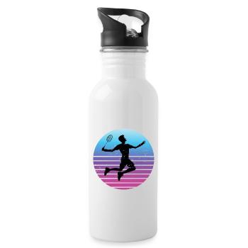 Men's Women's Badminton Squash Badminton Badmintons - Water bottle with straw - white - Right