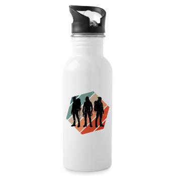 Bouldering Women Men Climbing Climbing - Water bottle with straw - white - Right