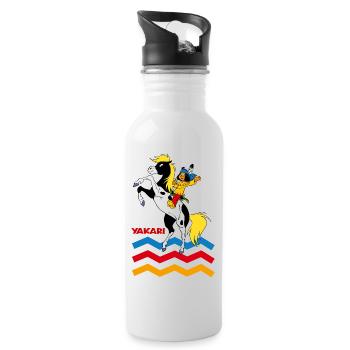 Kleiner Donner steigt - Trinkflasche mit integriertem Trinkhalm - Weiß - Rechts