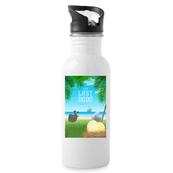 The Last Dodo Mauritius - Le Dernier Dodo Maurice - Water bottle with straw - white - Right