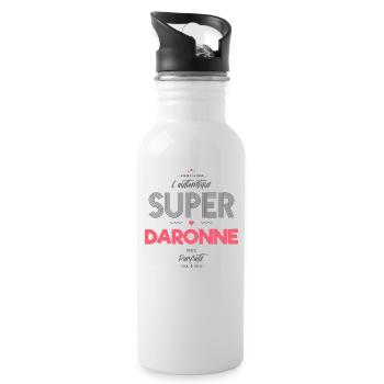 L authentique super daronne - Gourde avec paille intégrée - blanc - Droite