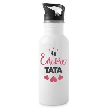 Encore tata - Gourde avec paille intégrée - blanc - Droite