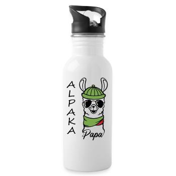 Alpaca Papa Hiker - Water bottle with straw - white - Right