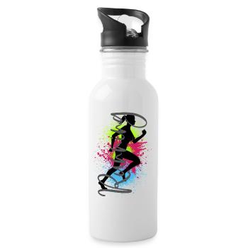 Running Sports Woman Jogger Runner Running Running - Water bottle with straw - white - Right