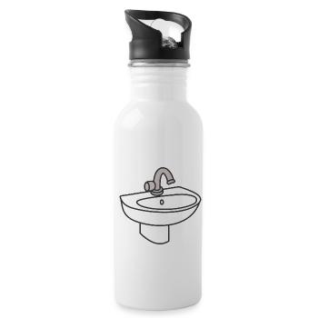 Sink - Water bottle with straw - white - Right