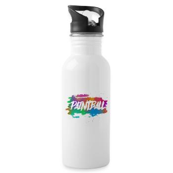 Paintball - Gourde avec paille intégrée - blanc - Droite
