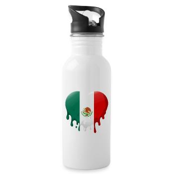 Drapeau du Mexique Drapeau mexicain Mexique Amérique du Sud - Gourde avec paille intégrée - blanc - Droite