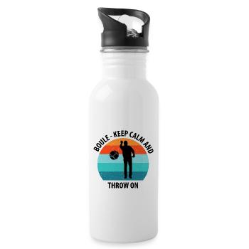 Boule Petanque Boccia Boules - Water bottle with straw - white - Right