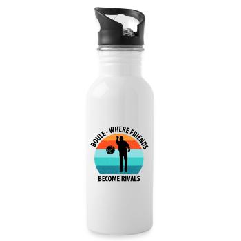 Boule Petanque Boccia Boules - Water bottle with straw - white - Right