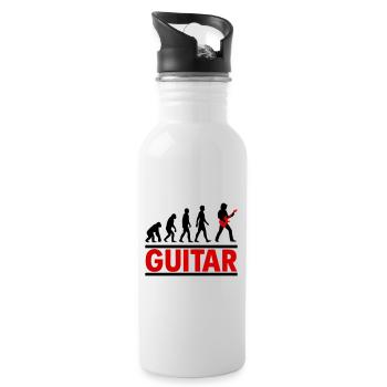 Guitar Evolution Rock Music - Water bottle with straw - white - Right