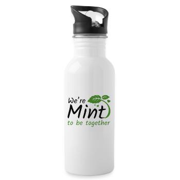 Nous sommes Mint To Be Together - Gourde avec paille intégrée - blanc - Droite
