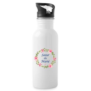 Soeur du marié - Gourde avec paille intégrée - blanc - Droite
