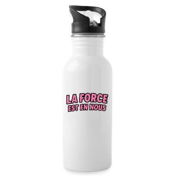 La Force est en Nous - Gourde avec paille intégrée - blanc - Droite