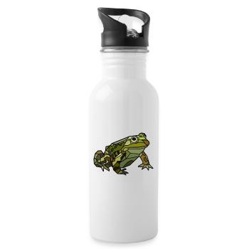 Grenouille - Gourde avec paille intégrée - blanc - Droite