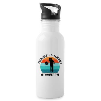 Boule Petanque Boccia Boules - Water bottle with straw - white - Right