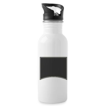 Banner groß - Trinkflasche mit integriertem Trinkhalm - Weiß - Rechts