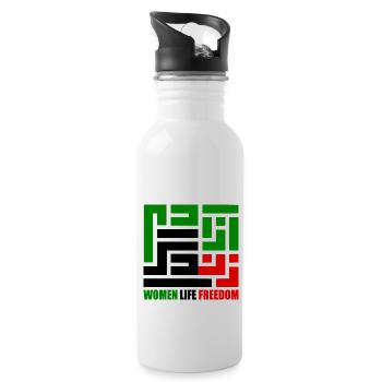 Women life freedom - Trinkflasche mit integriertem Trinkhalm - Weiß - Rechts