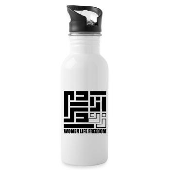 Women life freedom iran - Trinkflasche mit integriertem Trinkhalm - Weiß - Rechts