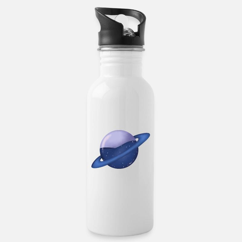Planète Galaxy - Gourde avec paille intégrée - blanc