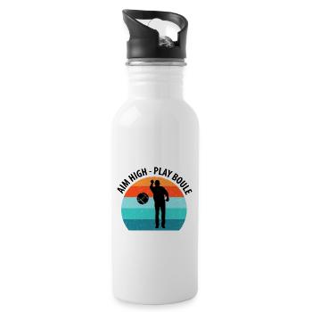 Boule Petanque Boccia Boules - Water bottle with straw - white - Right