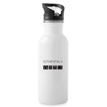 DJ Djing Geschenk Deejay Discjockey DJ Deejay - Trinkflasche mit integriertem Trinkhalm - Weiß - Rechts