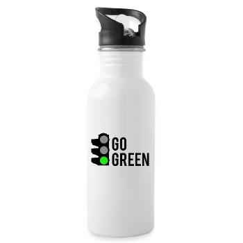 Passez au vert - Gourde avec paille intégrée - blanc - Droite